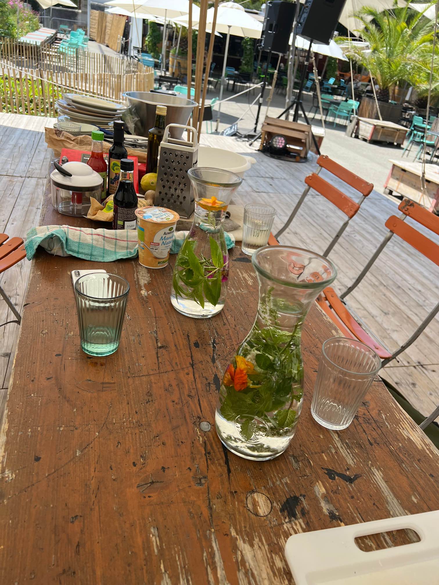 Cuisine dans le potager bio 2022