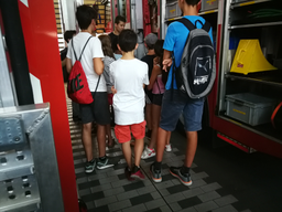 Visite de la caserne des sapeurs-pompiers professionnels