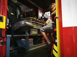 Visite de la caserne des sapeurs-pompiers professionnels