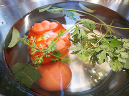 Cuisine dans le potager bio 2021